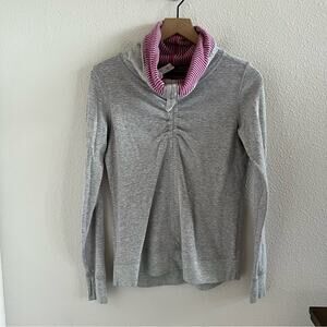 Lululemon Reversible Sweatshirt In A Cinch Long Sleeve Gray Purple 6
